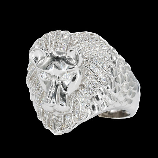 Iced Out Lion VVS Moissanite Diamond Ring
