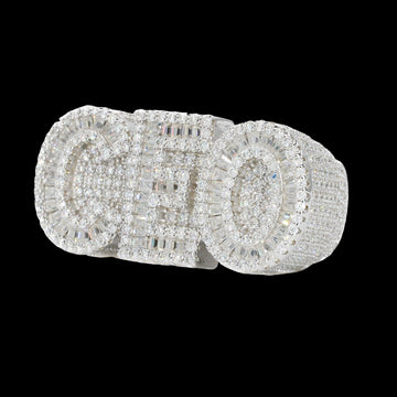 Baguette CEO Iced VVS Moissanite Diamond Ring