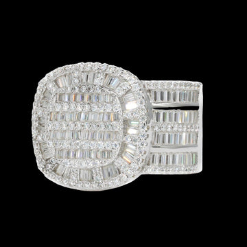 FULL Baguette Iced Square VVS Moissanite Diamond Ring