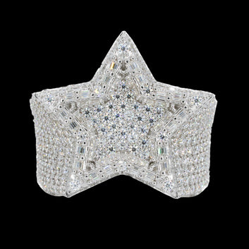 Baguette Parameter Star VVS Moissanite Diamond Ring