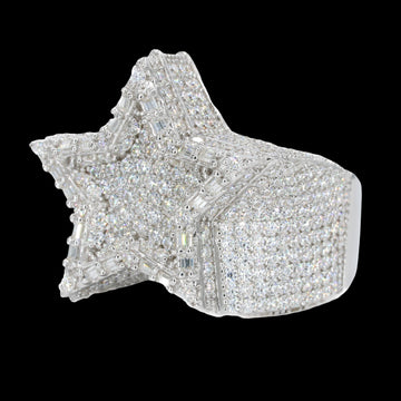 Baguette Parameter Star VVS Moissanite Diamond Ring