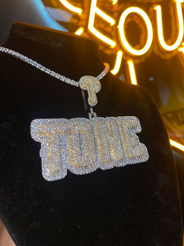 Double Layer Name Pendent