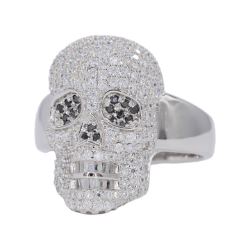 Iced Out Skull VVS Moissanite Diamond Ring