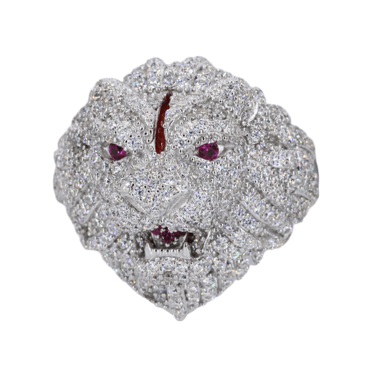 Iced Out Tiger VVS Moissanite Diamond Ring