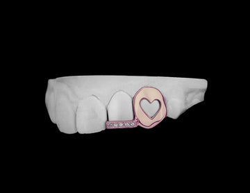 Diamond Bar With HEART OPEN FACE K9