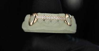 OPEN HEART K9 WITH A Diamond Center Bar