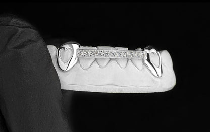 OPEN HEART K9 WITH A Diamond Center Bar