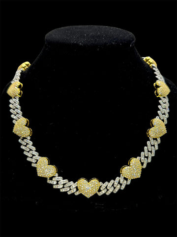 VVS Lab Made Moissanite Heart Shape Cuban