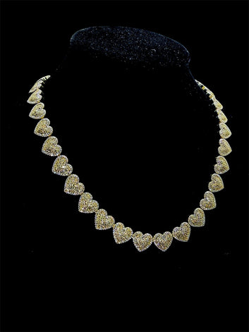 VVS Lab Made Mossonite Heart Shape Cuban