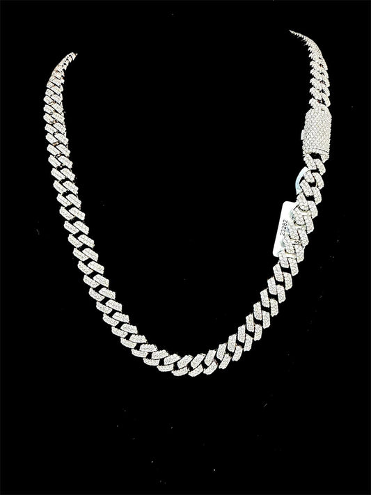 VVS Lab Made Moissanite 12 MM Cuban Link Chain