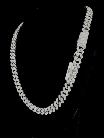 VVS Lab Made Moissanite 12 MM Cuban Link Chain