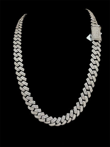 VVS Lab Made Moissanite 14 MM Cuban Link Chain