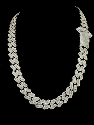 VVS Lab Made Moissanite 12 MM Cuban Link Chain