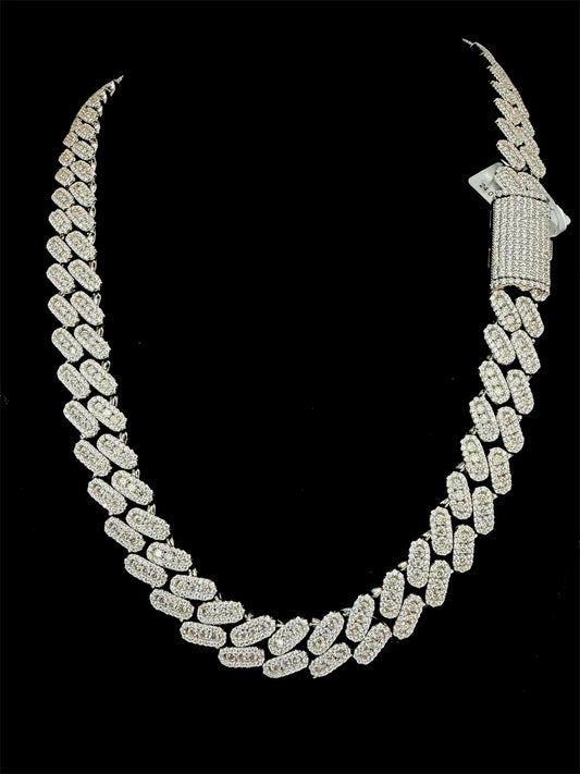 VVS Lab Made Moissanite 12 MM Cuban Link Chain