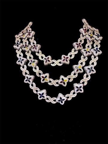 VVS Lab Made Moissanite 12 MM Fancy Chain