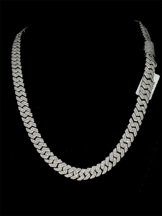 VVS Lab Made Moissanite 8 MM Cuban Link Chain