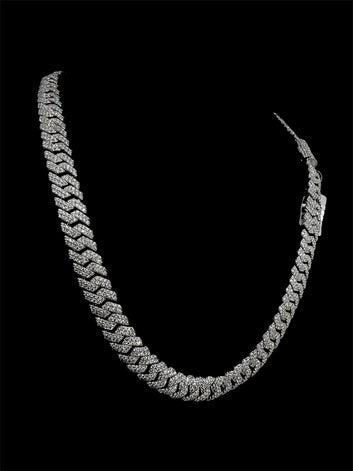 VVS Lab Made Moissanite 8 MM Cuban Link Chain