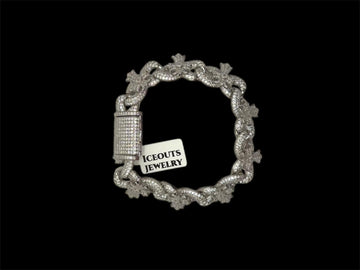 Fancy Chrome Heart Bracelet
