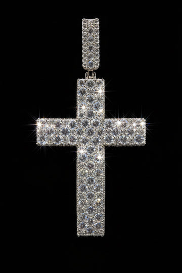 Iced Out Classic Cross Pendant