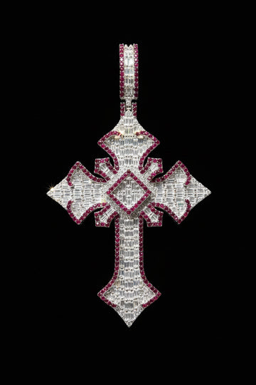 Iced Out Gothic Cross Pendant