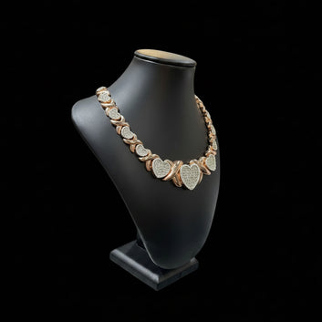 Rose gold heart chain