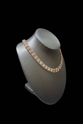 Rose gold moissanite chain