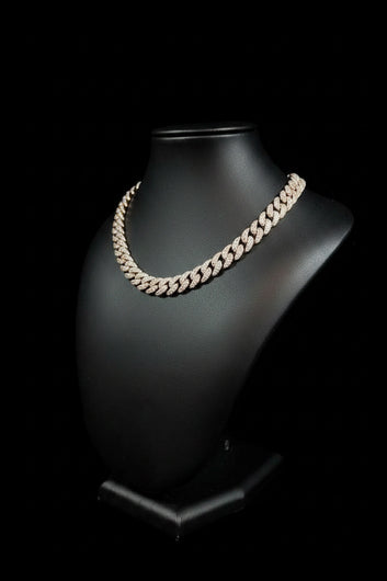 Cuban chain rose gold and silver