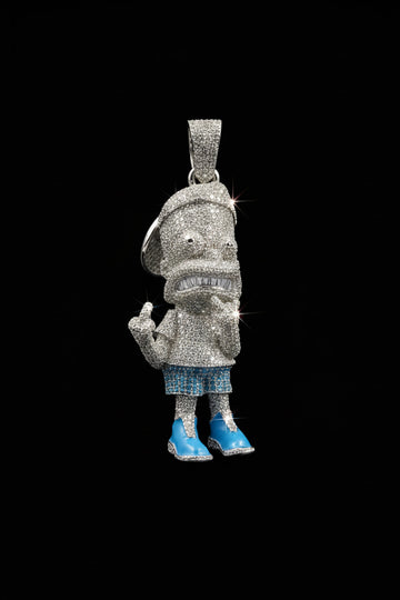Iced Out Bart Simpson Pendant