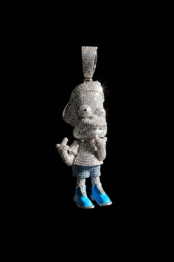 Iced Out Bart Simpson Pendant