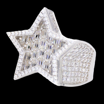 Baguette Star VVS Moissanite Diamond Ring