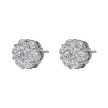 Flower VVS Moissanite Diamond Earrings