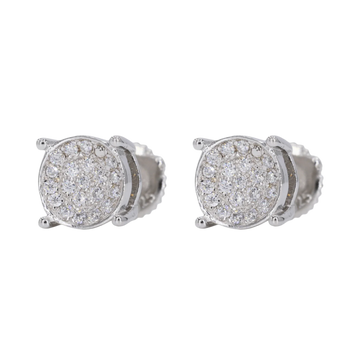 Iced Circle Bowl VVS Moissanite Daimond Earrings