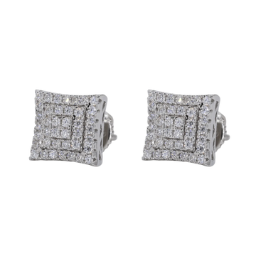 3 Step Iced Out Square VVS Moissanite Daimond Earrings