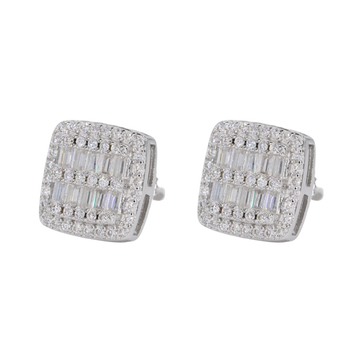 Square Baguette Infill VVS Moissanite Daimond Earrings
