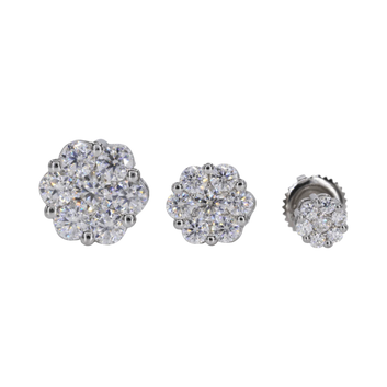 Flower VVS Moissanite Diamond Earrings