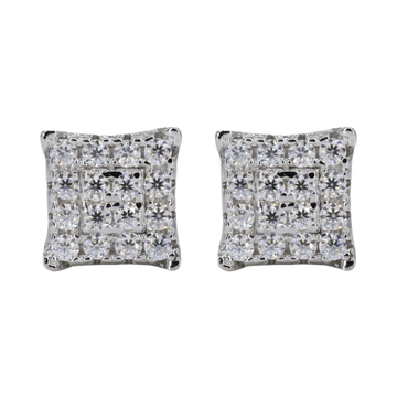 Pointed Square Iced Out VVS Moissanite Daimond Earrings