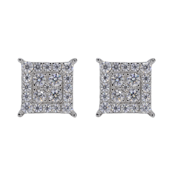Square Iced VVS Moissanite Daimond Earrings